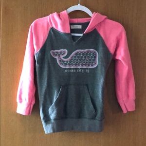 Girls Pink & Gray Hooded Sweatshirt Medium